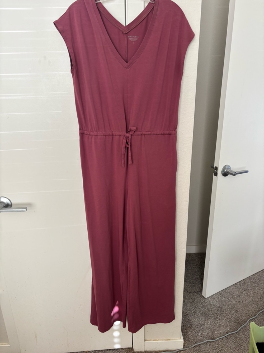 Athleta v Neck Jumpsuit with Drawstring Waist